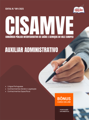 Apostila CISAMVE em PDF - Auxiliar Administrativo 2025