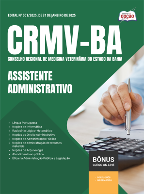 Apostila CRMV-BA em PDF - Assistente Administrativo 2025