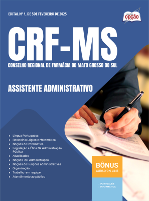 Apostila CRF-MS em PDF - Assistente Administrativo 2025