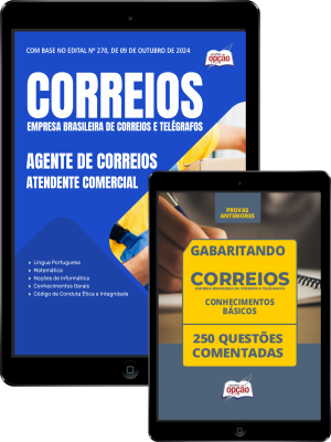 Combo CORREIOS - Agente de Correios - Atendente Comercial (Apostila + Questões Comentadas)