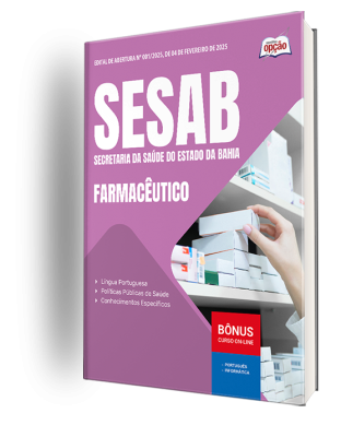 Apostila SESAB Temporários 2025 - Farmacêutico