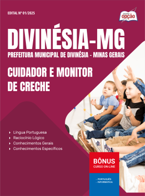 Apostila Prefeitura de Divinésia - MG em PDF - Cuidador e Monitor de Creche 2025