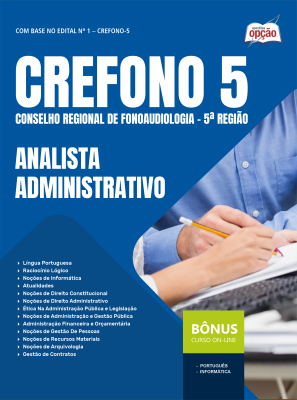 Apostila CREFONO 5 em PDF - Analista Administrativo 2025