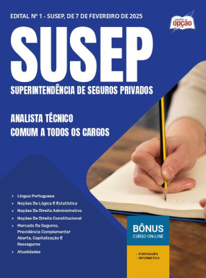 Apostila SUSEP 2025 - Analista Técnico - Comum a Todos os Cargos