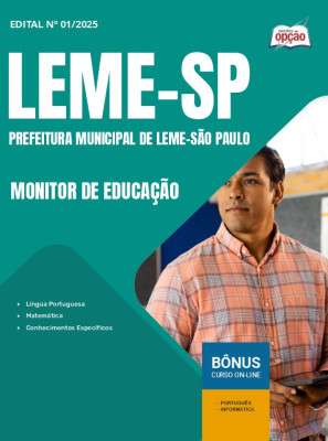 Apostila Prefeitura de Leme - SP 2025 - Monitor de Educação