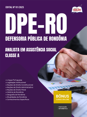 Apostila DPE-RO 2025 - Analista em Assistência Social - Classe A