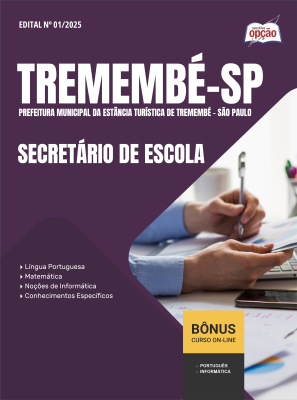 Apostila Prefeitura de Tremembé - SP 2025 - Secretário de Escola