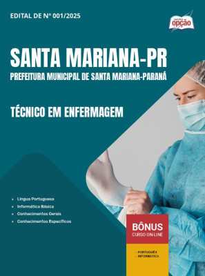 Apostila Prefeitura de Santa Mariana - PR 2025 - Técnico em Enfermagem