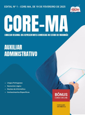 Apostila CORE-MA em PDF - Auxiliar Administrativo 2025