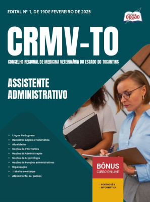 Apostila CRMV-TO 2025 - Assistente Administrativo