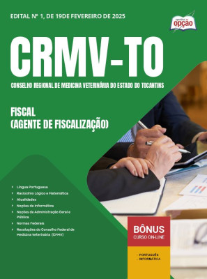 Apostila CRMV-TO 2025 - Fiscal (Agente de Fiscalização)