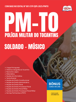 Apostila PM-TO 2025 - Soldado - Músico