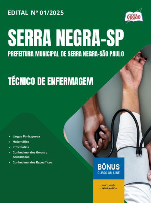 Apostila Prefeitura de Serra Negra - SP em PDF - Técnico de Enfermagem 2025