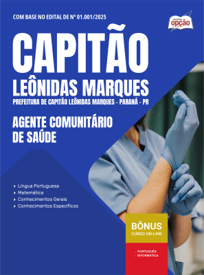 Apostila Prefeitura de Capitão Leônidas Marques - PR 2025 - Agente Comunitário de Saúde