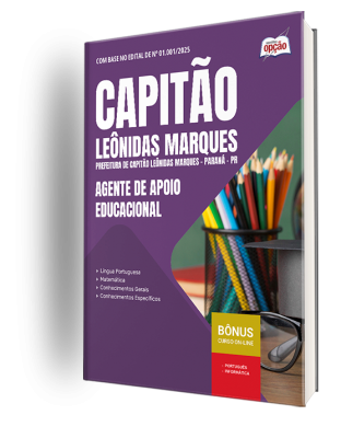 Apostila Prefeitura de Capitão Leônidas Marques - PR 2025 - Agente de Apoio Educacional