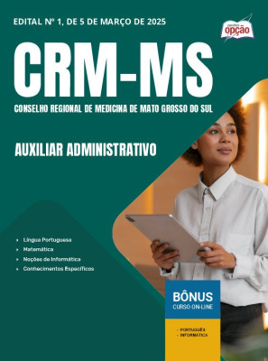 Apostila CRM-MS 2025 - Auxiliar Administrativo