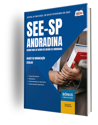 Apostila SEE-SP Andradina 2025 - Agente de Organização Escolar