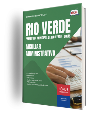 Apostila Prefeitura de Rio Verde - GO 2025 - Auxiliar Administrativo