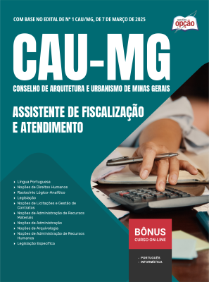 Apostila CAU-MG 2025 - Assistente de Fiscalização e Atendimento