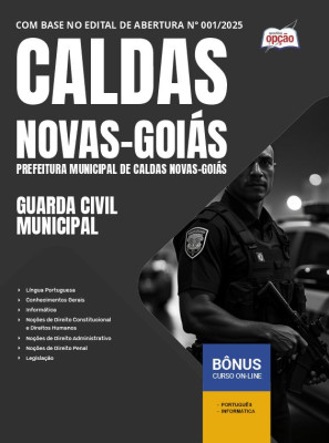 Apostila Prefeitura de Caldas Novas - GO em PDF - Guarda Civil Municipal 2025