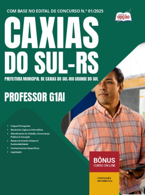 Apostila Prefeitura de Caxias do Sul - RS 2025 - Professor G1AI