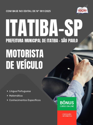 Apostila Prefeitura de Itatiba - SP em PDF - Motorista de Veículo 2025