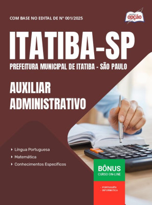 Apostila Prefeitura de Itatiba - SP em PDF - Auxiliar Administrativo 2025