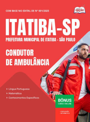 Apostila Prefeitura de Itatiba - SP 2025 - Condutor de Ambulância