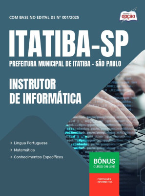 Apostila Prefeitura de Itatiba - SP em PDF - Instrutor de Informática 2025