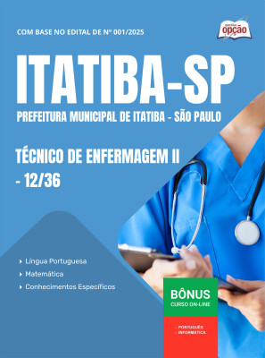 Apostila Prefeitura de Itatiba - SP em PDF - Técnico de Enfermagem II – 12/36 2025