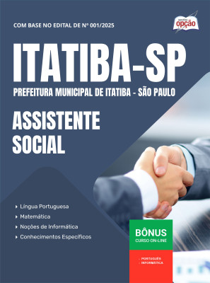 Apostila Prefeitura de Itatiba - SP 2025 - Assistente Social