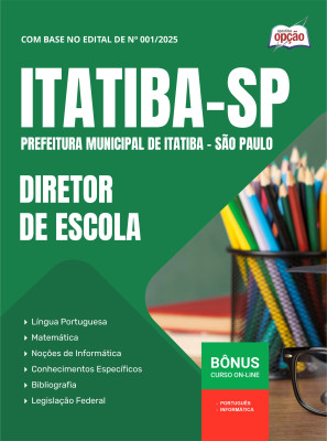 Apostila Prefeitura de Itatiba - SP 2025 - Diretor de Escola