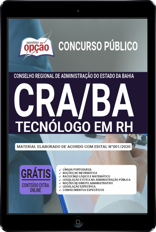 Apostila CRA-BA PDF - Tecnólogo em RH