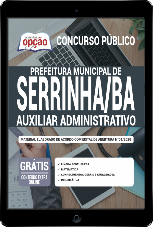 Apostila Prefeitura  de Serrinha-BA PDF - Auxiliar Administrativo