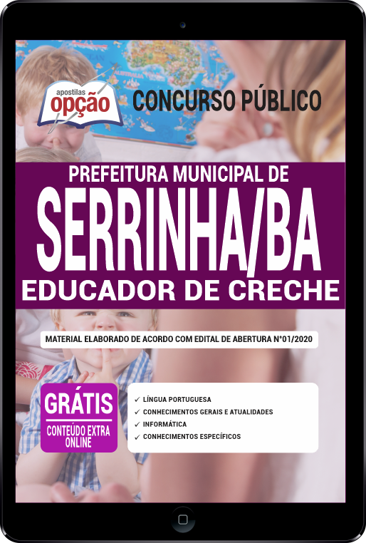 Apostila Prefeitura  de Serrinha - BA em PDF - Educador de Creche