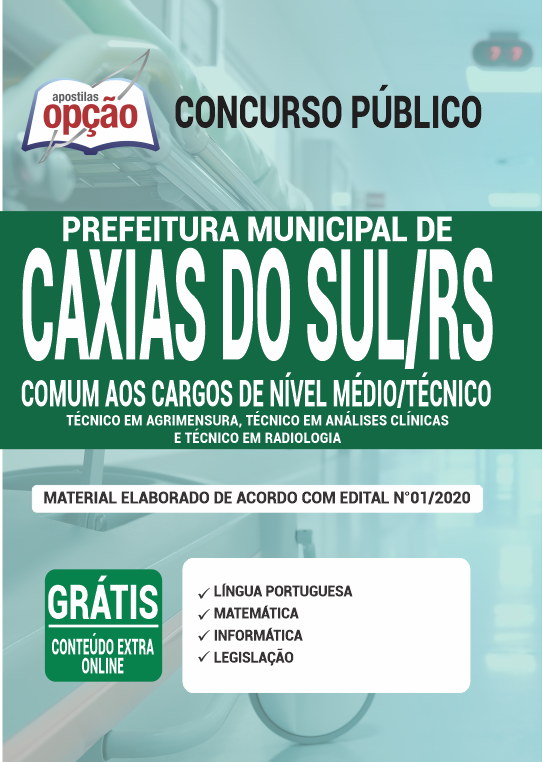 Apostila Prefeitura  de Caxias do Sul-RS-Cargos Nív Medio/Tecnico