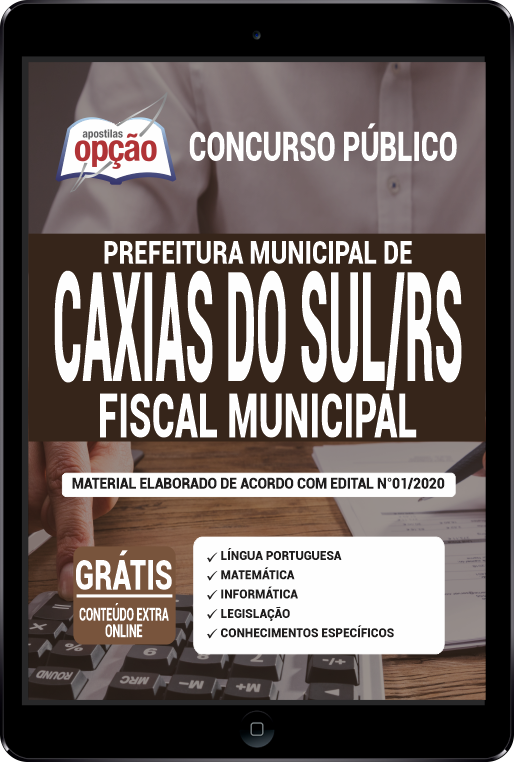 Apostila Prefeitura  de Caxias do Sul-RS PDF-Fiscal Municipal