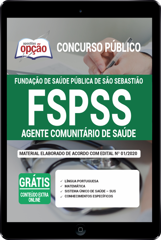 Apostila FSPSS-SP PDF - Agente Comunitário de Saúde