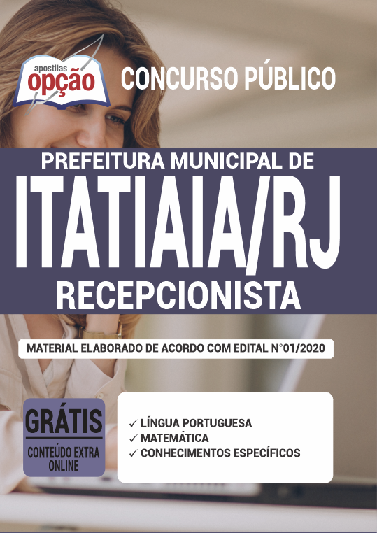 Apostila Prefeitura de Itatiaia - RJ - Recepcionista