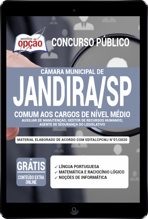 Apostila Câmara de Jandira - SP PDF - Comum Cargos de Nível Médio