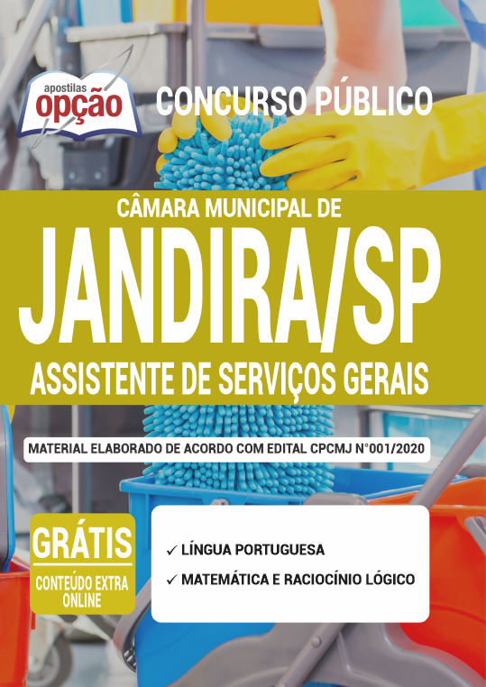 Apostila Câmara de Jandira - SP - Assistente de Serviços Gerais