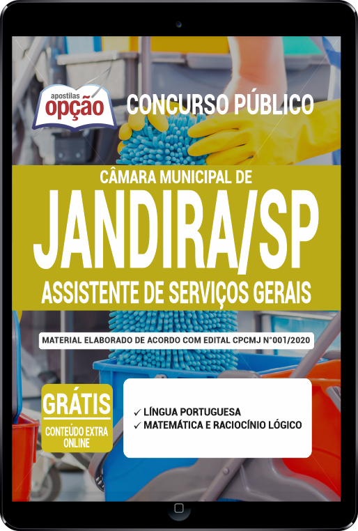 Apostila Câmara de Jandira - SP PDF - Assistente de Serviços Gerais