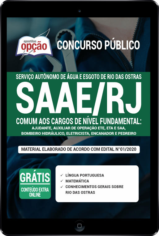 Apostila SAAE-RJ PDF - Comum aos Cargos de Nível Fundamental