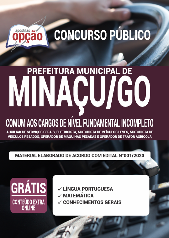 Apostila Prefeitura de Minaçu - GO - Fundamental Incompleto