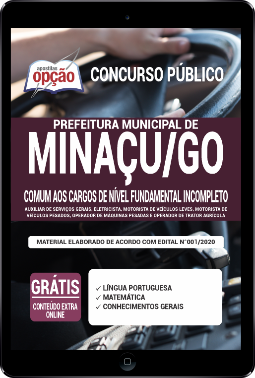 Apostila Prefeitura de Minaçu-GO PDF - Fundamental Incompleto