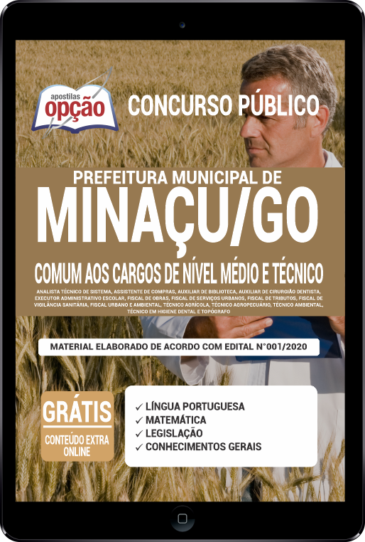 Apostila Prefeitura de Minaçu-GO PDF - Nível Médio e Técnico