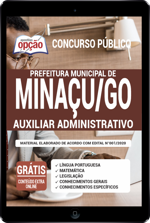 Apostila Prefeitura de Minaçu-GO PDF - Auxiliar Administrativo