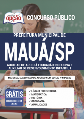 Apostila Prefeitura de Mauá - SP - Auxiliar de Apoio à Educação Inclusiva e Auxiliar de Desenvolvimento Infantil I