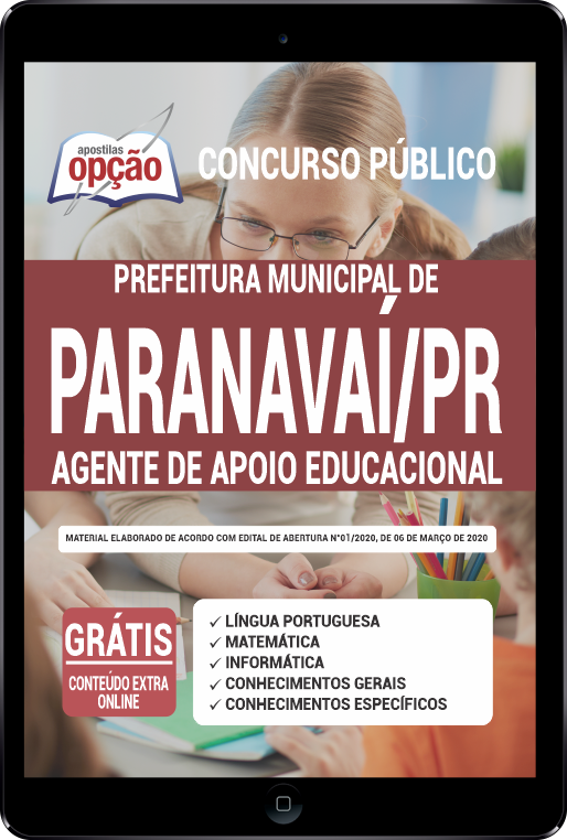 Apostila Prefeitura  de Paranavaí - P PDF - Agente de Apoio Educacional