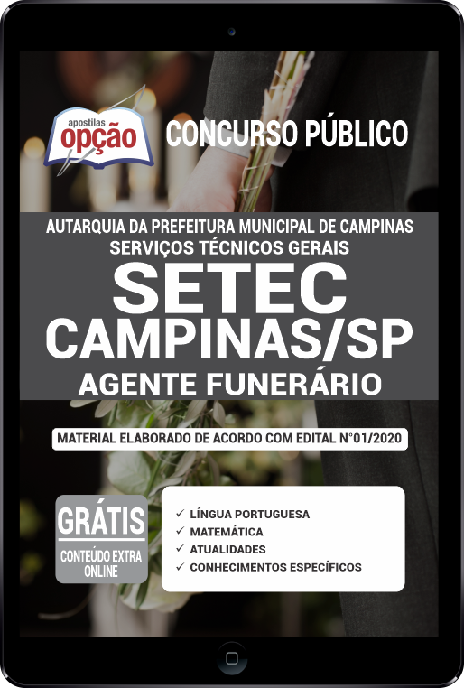 Apostila SETEC-SP em PDF - Agente Funerário 2021